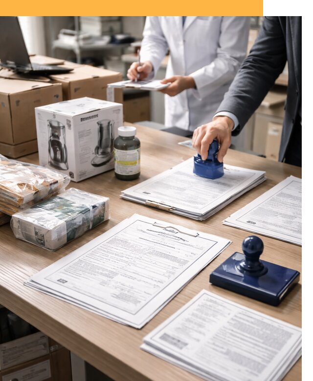 Сертификация импортных товаров от 12203 с таможенным сопровождением